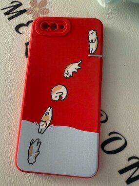 Cool Red Cat Diving Phone Case